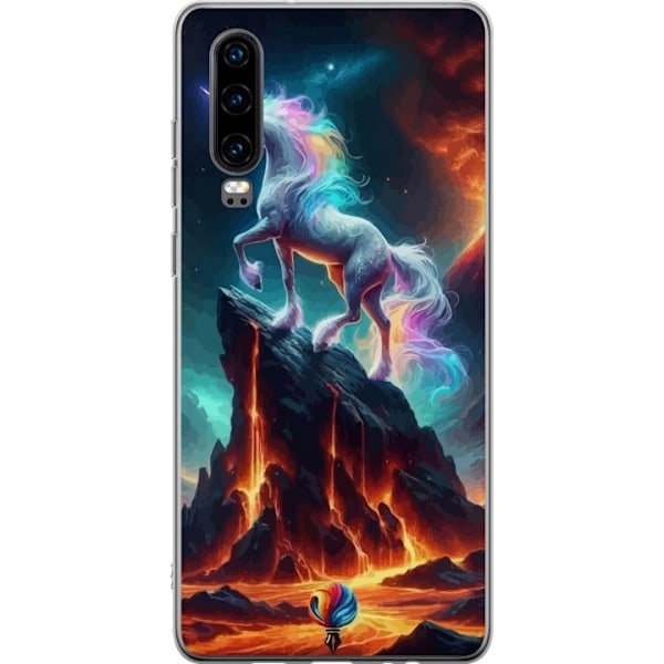 Huawei P30 Genomskinligt Skal Unicorn