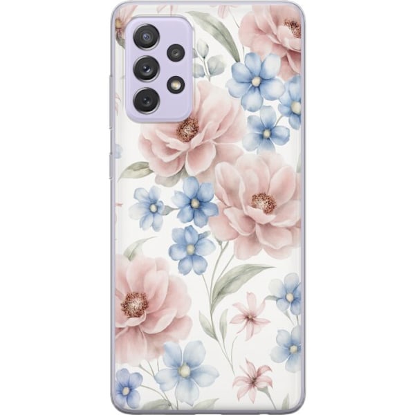 Samsung Galaxy A52s 5G Gjennomsiktig deksel Romantiske blomster