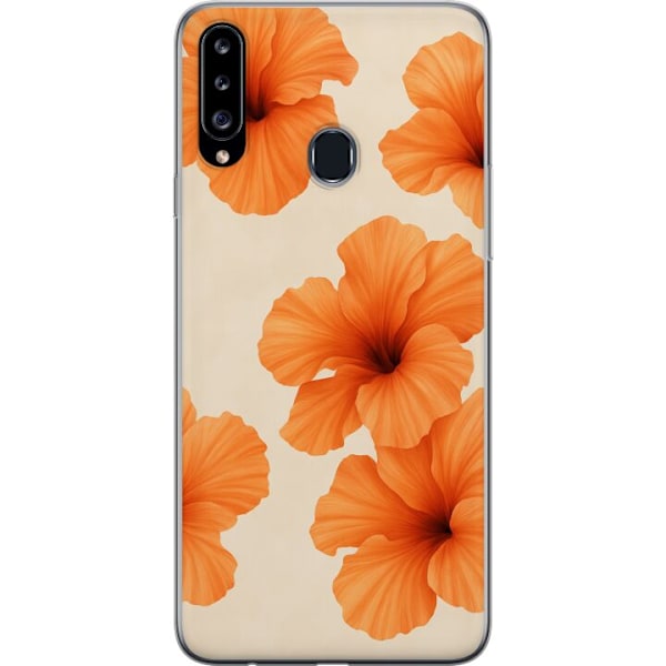 Samsung Galaxy A20s Gennemsigtig cover Papaya Punch