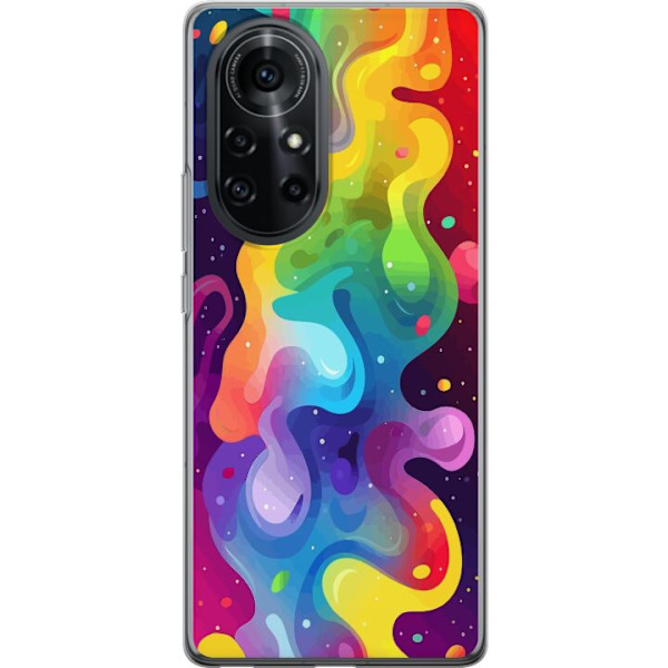 Huawei nova 8 Pro Genomskinligt Skal Color Splash Abstrakt Konst Design Färgstarkt Mönster Modern Populär Väggkonst Grafiskt Trend