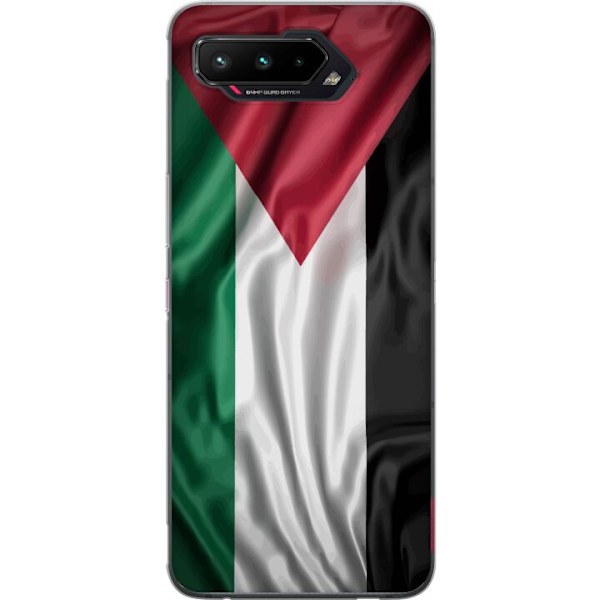 Asus ROG Phone 5 Gennemsigtig cover Palestinaflaget – ikonisk frihedssymbol i rød, sort, hvid og grøn