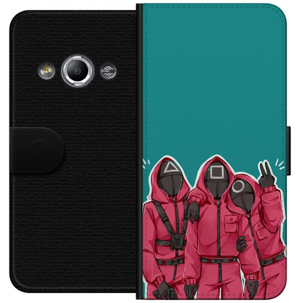 Samsung Galaxy Xcover 3 Lompakkokotelo Squid Game Hahmot Graafinen Suunnittelu Sarjakuvasarjan Hahmot Suosittu TV-Teema Aasialainen Tyyli Jännittäv