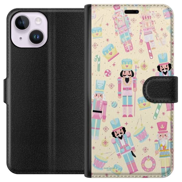 Kompatibel Tegnebogsetui til Apple iPhone 14 Jul pink