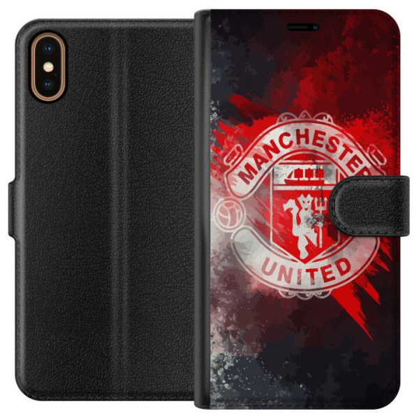 Apple iPhone XS Tegnebogsetui Manchester United FC