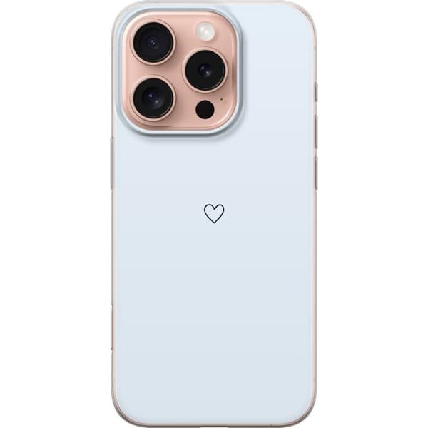 Kompatibelt Mobildeksel til Apple iPhone 16 Pro Hjertet Lys Blå