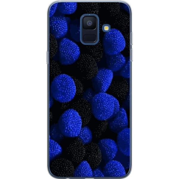 Samsung Galaxy A6 (2018) Gennemsigtig cover Blå Slikstykker