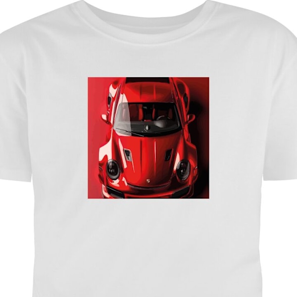 Børne T-shirt | Behagelig T-shirt til Børn Porsche hvid 3-4 År