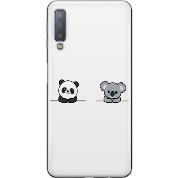 Samsung Galaxy A7 (2018) Gjennomsiktig deksel Panda Koala