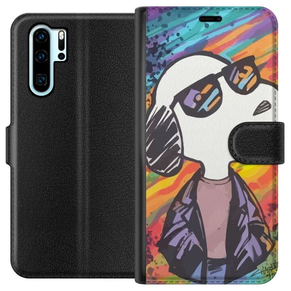 Kompatibel Tegnebogsetui til Huawei P30 Pro Snobben Snoopy