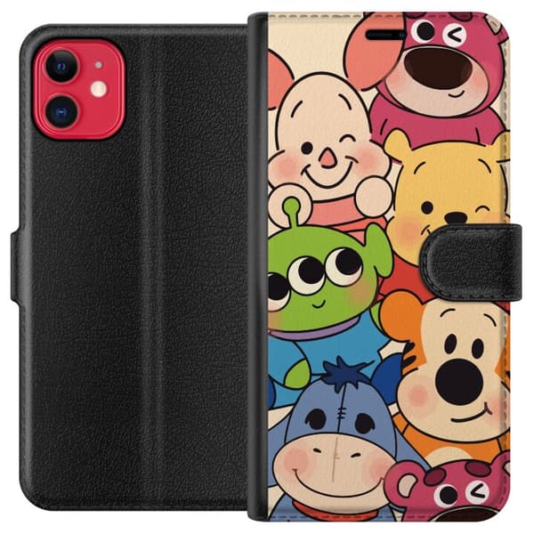 Kompatibel Tegnebogsetui til Apple iPhone 11 Nalle Puh og venner