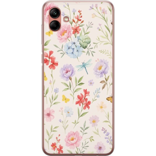 Samsung Galaxy A04 Genomskinligt Skal Blommor