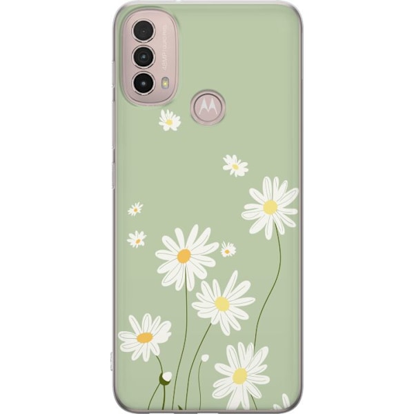 Motorola Moto E40 Gjennomsiktig deksel Prestekrager - blomstre