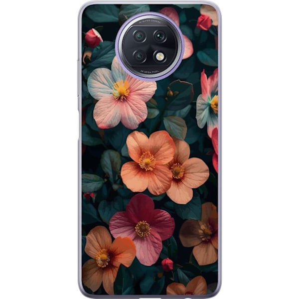 Xiaomi Redmi Note 9T Genomskinligt Skal Blommor