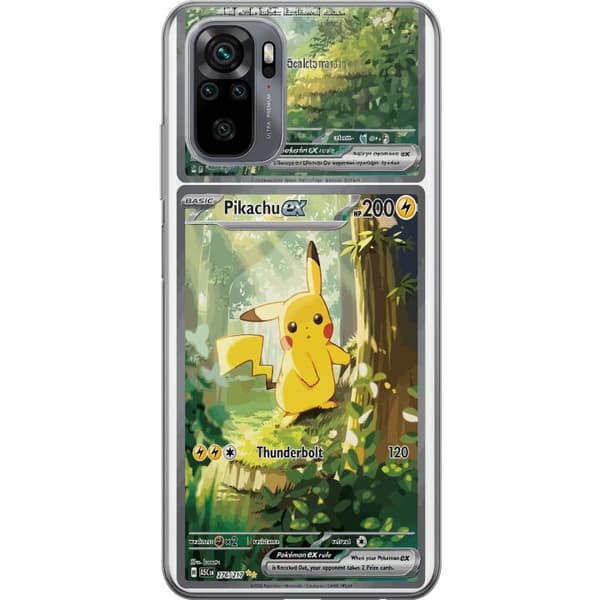 Kompatibelt Mobildeksel til Xiaomi Redmi Note 10S Pikachu grønn