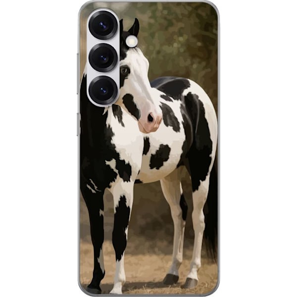 Samsung Galaxy S25 Gennemsigtig cover Smuk Hest - elegant illustration af hestemotiv
