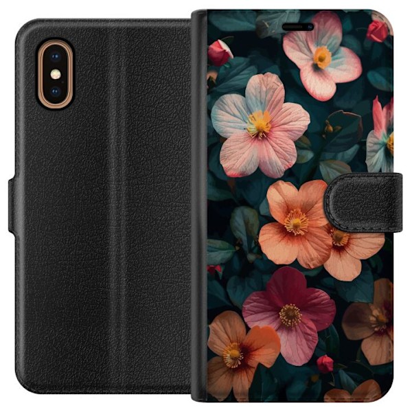 Apple iPhone XS Max Plånboksfodral Blommor