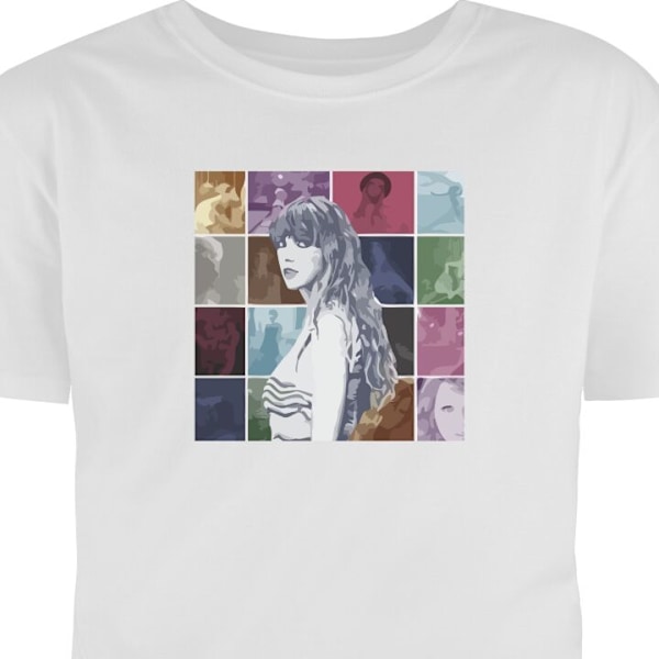 T-shirt för Vuxen | Klassisk Vuxen-T-shirt Taylor Swift - Färger vit L