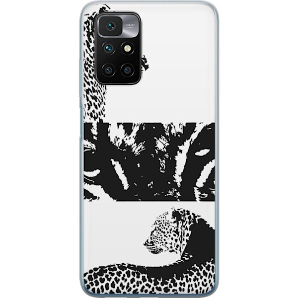 Xiaomi Redmi 10 Genomskinligt Skal Leopard Faces – trendigt mönster med leopardansikten