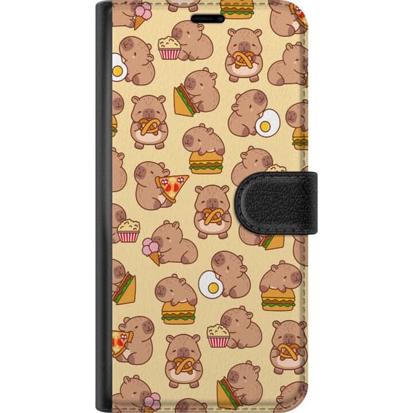 Kompatibel Tegnebogsetui til Apple iPhone 11 Kawaii capybara mobilcover med flere søde figurer