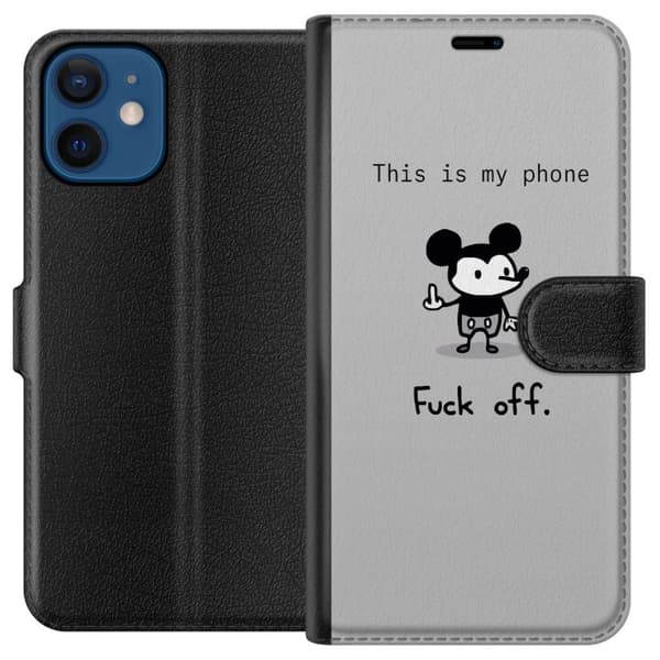 Kompatibel Tegnebogsetui til Apple iPhone 12 Skrid ad helvede til-tekst Kæk Cool Trend