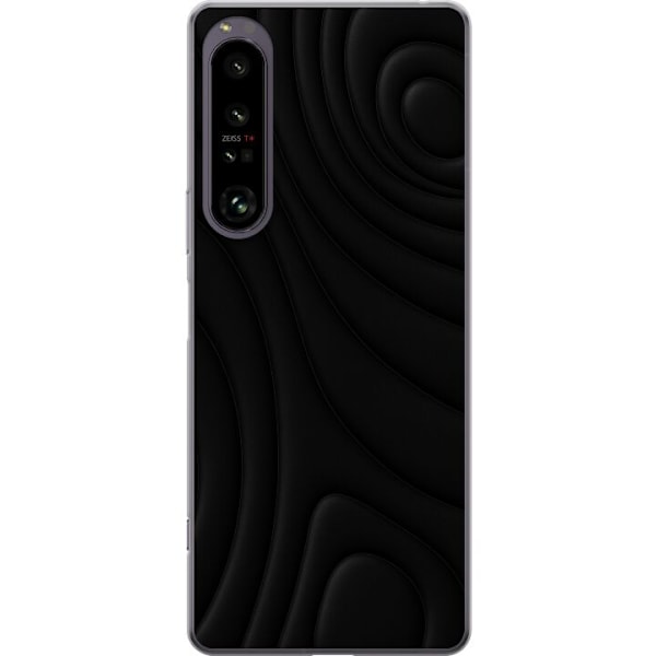 Sony Xperia 1 IV Genomskinligt Skal Black Waves