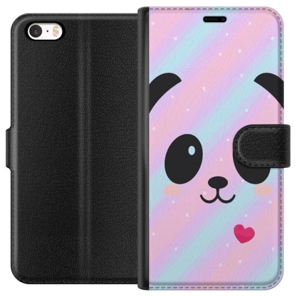 Apple iPhone 5s Plånboksfodral Regnbåge Panda