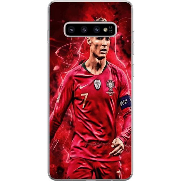 Samsung Galaxy S10+ Genomskinligt Skal Ronaldo Skills – CR7 Design för Äkta Supporters