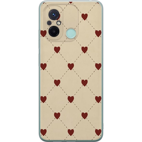 Xiaomi Redmi 12C Läpinäkyvä kuori Sydänverkko