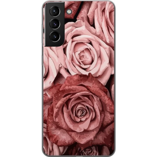 Samsung Galaxy S21+ 5G Läpinäkyvä kuori Ruusut