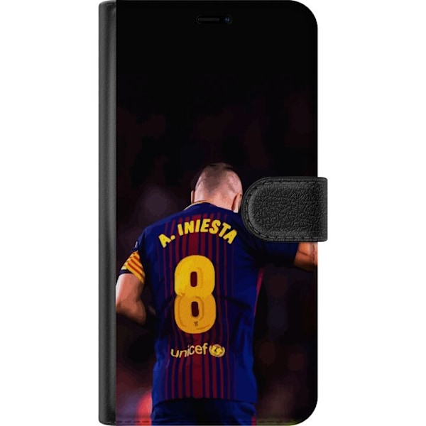 Motorola Moto G85 Lompakkokotelo Andrés Iniesta (FC Barcelona