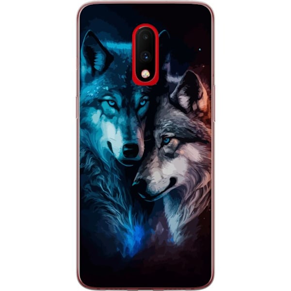 OnePlus 7 Gennemsigtig cover Ulve om natten