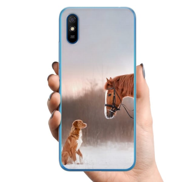 Xiaomi Redmi 9A TPU Mobilcover Hest & Hund