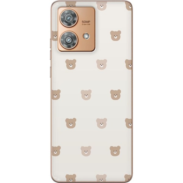 Motorola Edge 40 Neo Läpinäkyvä kuori Teddy-tausta - söpö