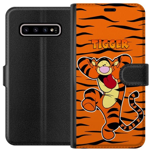 Kompatibelt Lommeboketui til Samsung Galaxy S10+ Tiger