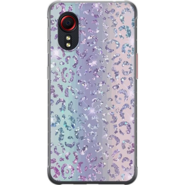 Samsung Galaxy Xcover 5 Genomskinligt Skal Glitter Leopard