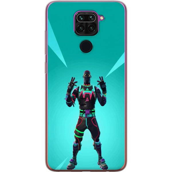 Xiaomi Redmi Note 9 Läpinäkyvä kuori musta ritari fortnite