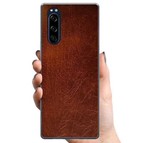 Kompatibelt Mobildeksel til Sony Xperia 5 Lær