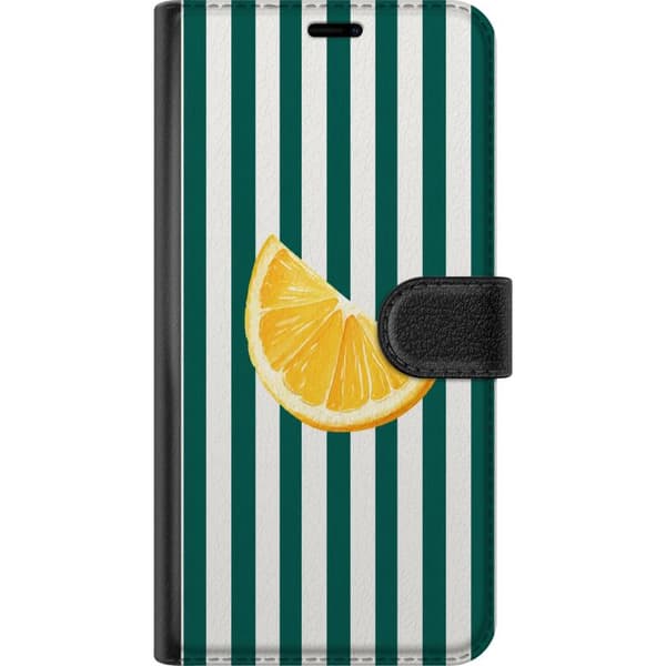 Kompatibelt Lommeboketui til OnePlus Nord 2 5G Grønne sitronstriper grønn