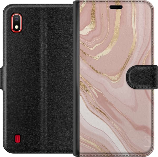 Kompatibelt Lommeboketui til Samsung Galaxy A10 Marmor Rosa