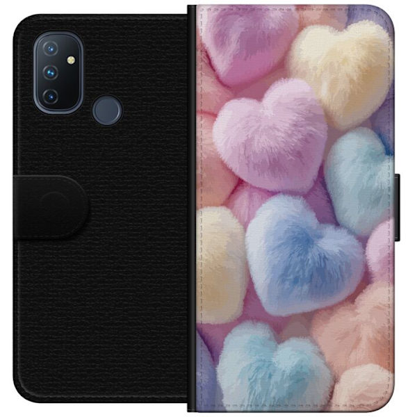 OnePlus Nord N100 Lommeboketui Hjerter Kjærlighet Grafisk Design Romantisk Motiv Populært Symbol Grafisk Mønster Dekorasjon