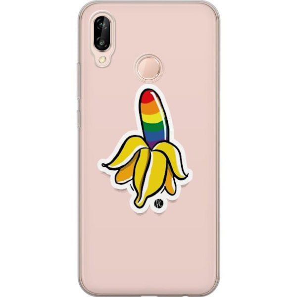 Huawei P20 lite Gennemsigtig cover Glad Banan