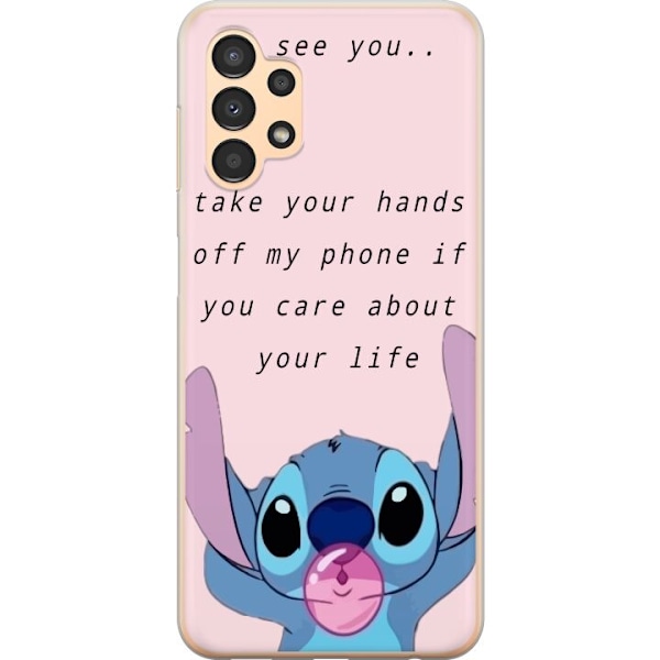 Samsung Galaxy A13 Genomskinligt Skal Stitch Lycka till