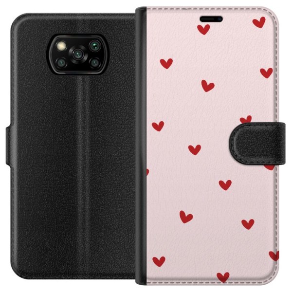 Xiaomi Poco X3 NFC Plånboksfodral Hjärtan