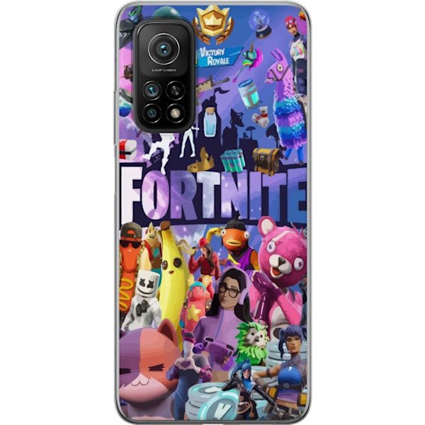 Xiaomi Mi 10T 5G Genomskinligt Skal Fortnite Skins Emotes Batt