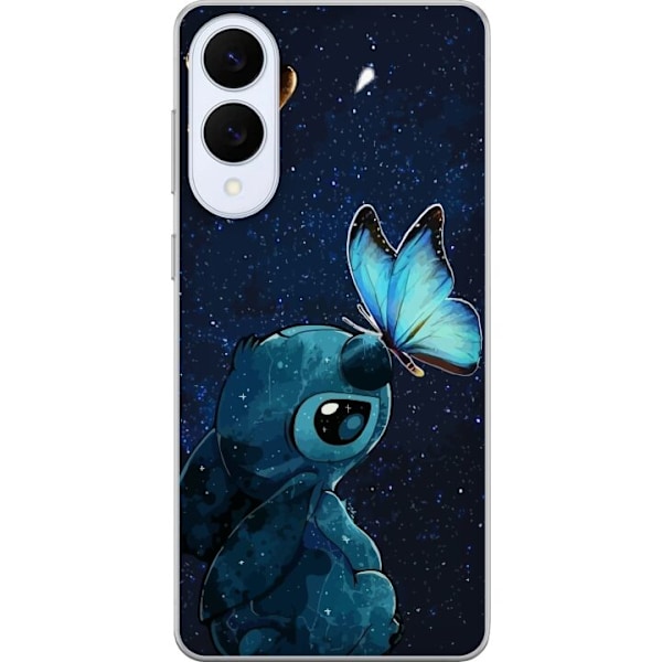 Samsung Galaxy S25 Edge Gjennomsiktig deksel Stitch sommerfugl