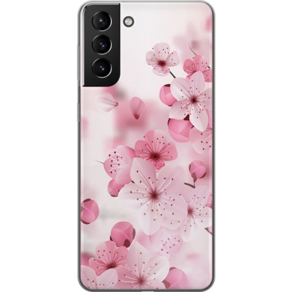 Samsung Galaxy S21+ 5G Gennemsigtig cover Kirsebærblomst