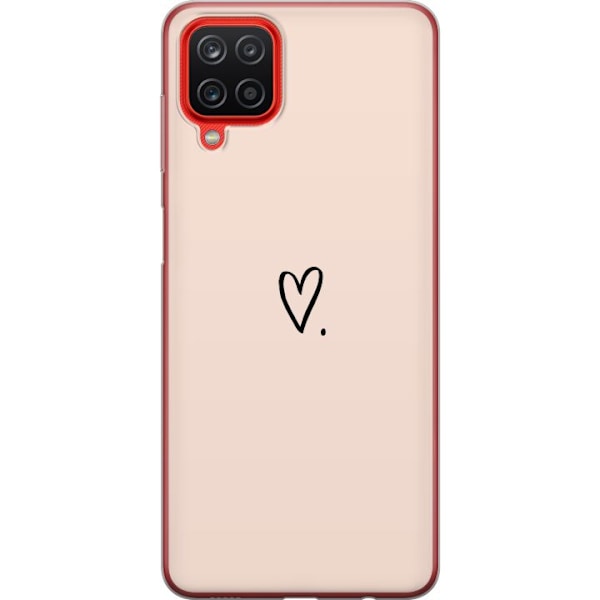 Samsung Galaxy A12 Läpinäkyvä kuori Sydän