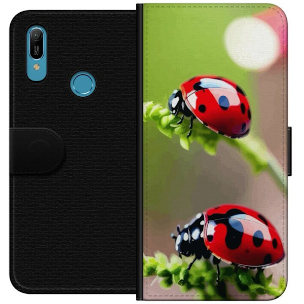 Huawei Y6 (2019) Tegnebogsetui Ladybug Insekt Held Symbol Naturlig Motiv Populær Grafisk Motiv Dekoration Sommer Tur
