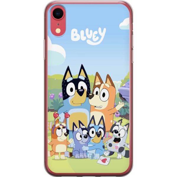 Apple iPhone XR Genomskinligt Skal Bluey mobilskal med hela familjen i färgglad design