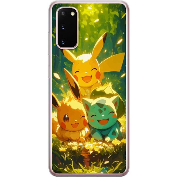 Samsung Galaxy S20 Genomskinligt Skal Pixelmonster spelstil – färgstark design för retroälskande gamers